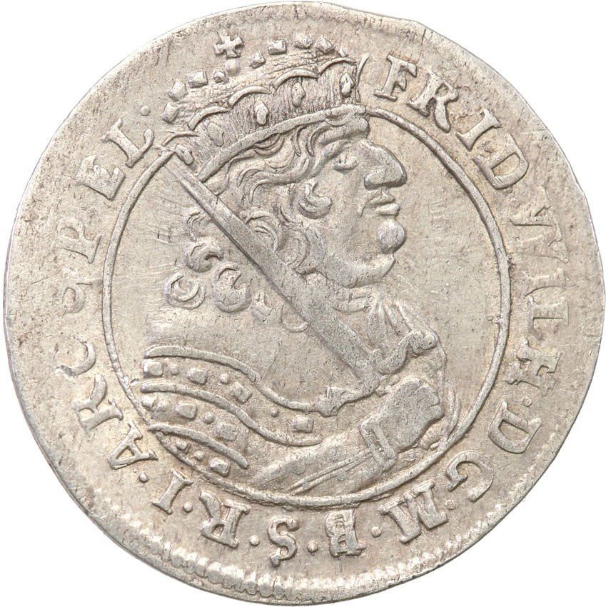 Niemcy, Brandenburgia-Prusy. Fryderyk Wilhelm. Ort (18 groszy) 1685 H-S, Królewiec